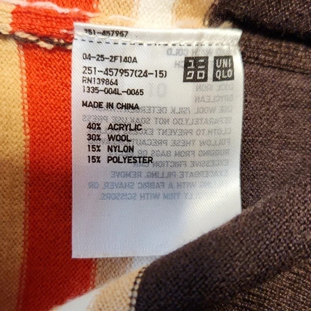 NWOT Marni x Uniqlo Merino Blend  Striped V-neck cardigan sz S oversized